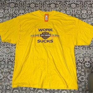 Harley-Davidson Bold Yellow Tee with Graphic Print